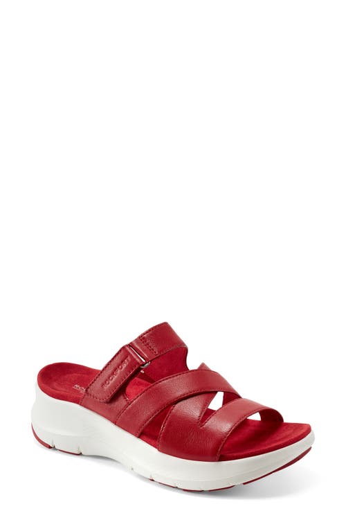 Shop Rockport Qwyn Wedge Sandal In Medium Red