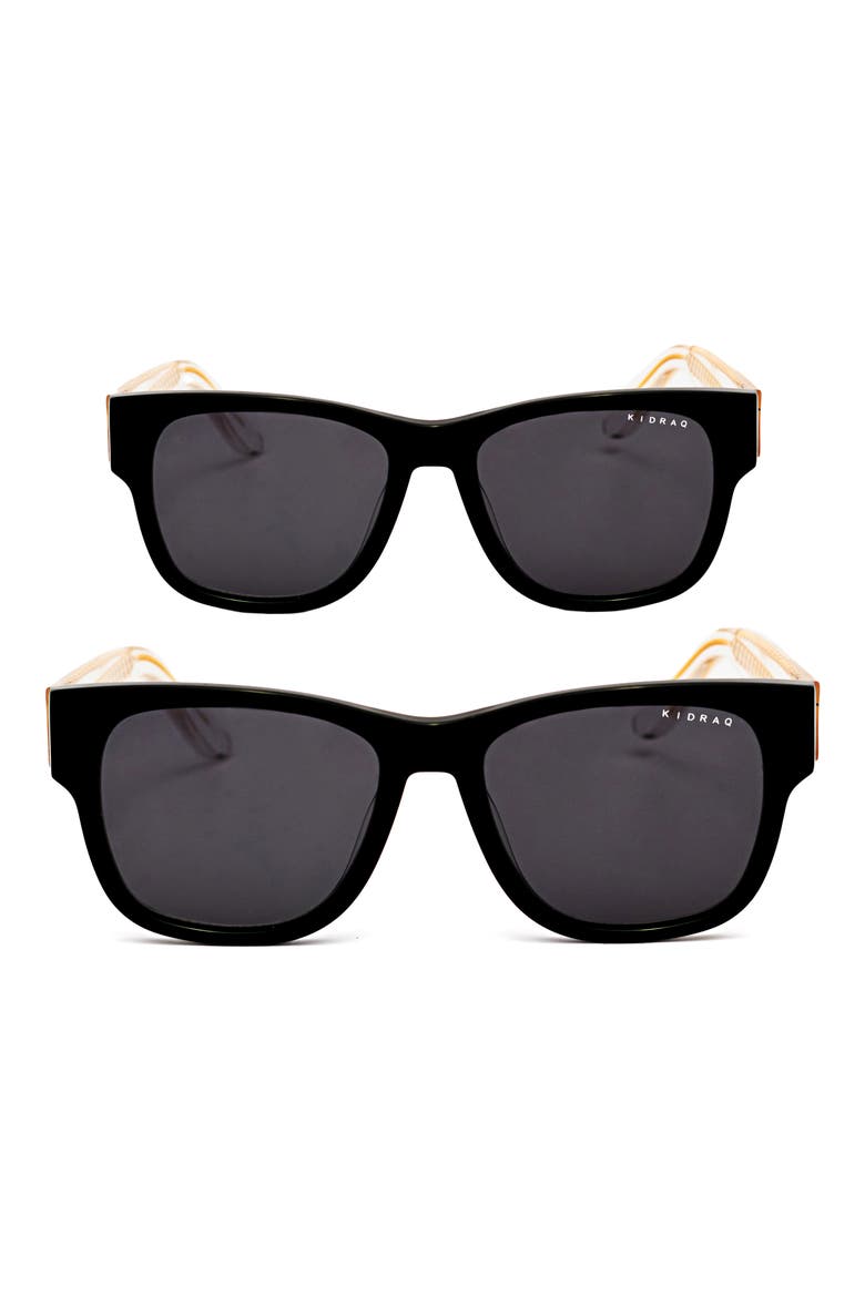 Set of 2 Hollywood Star Square Sunglasses, Main, color, DARK KNIGHT