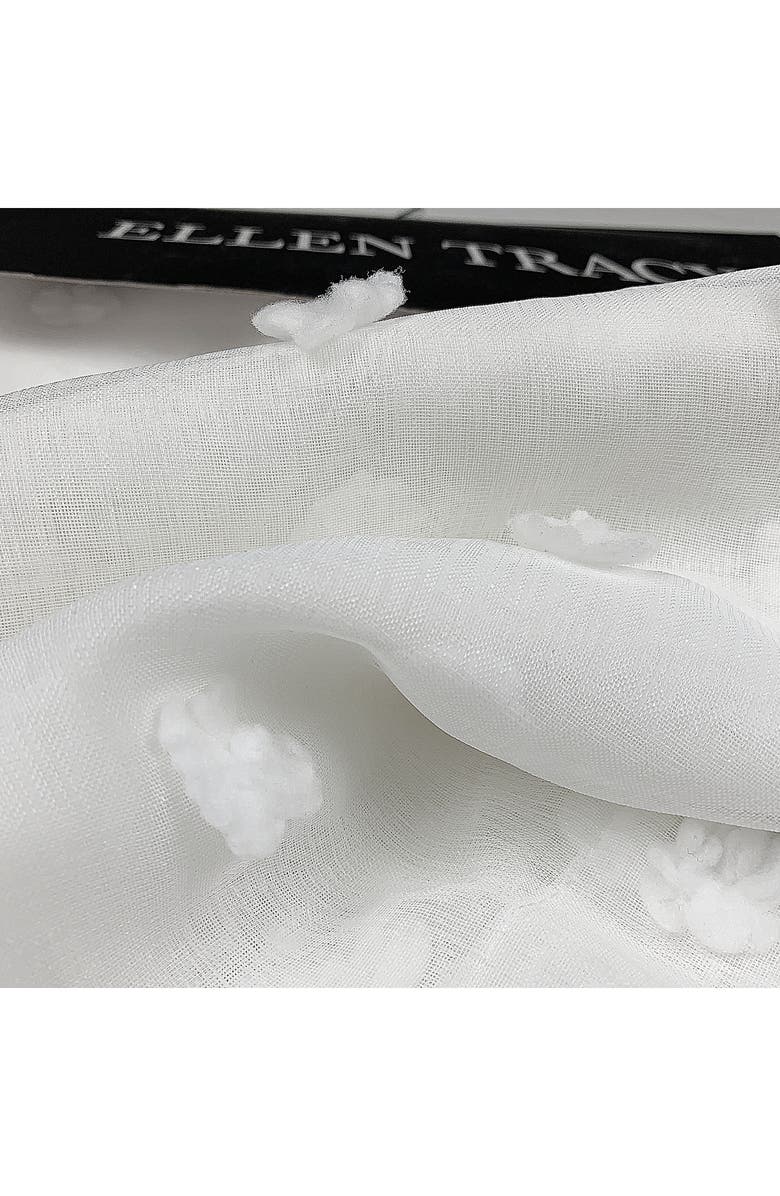 DAINTY HOME Snowball Set of 2 Sheer Panel Curtains, Alternate, color, 