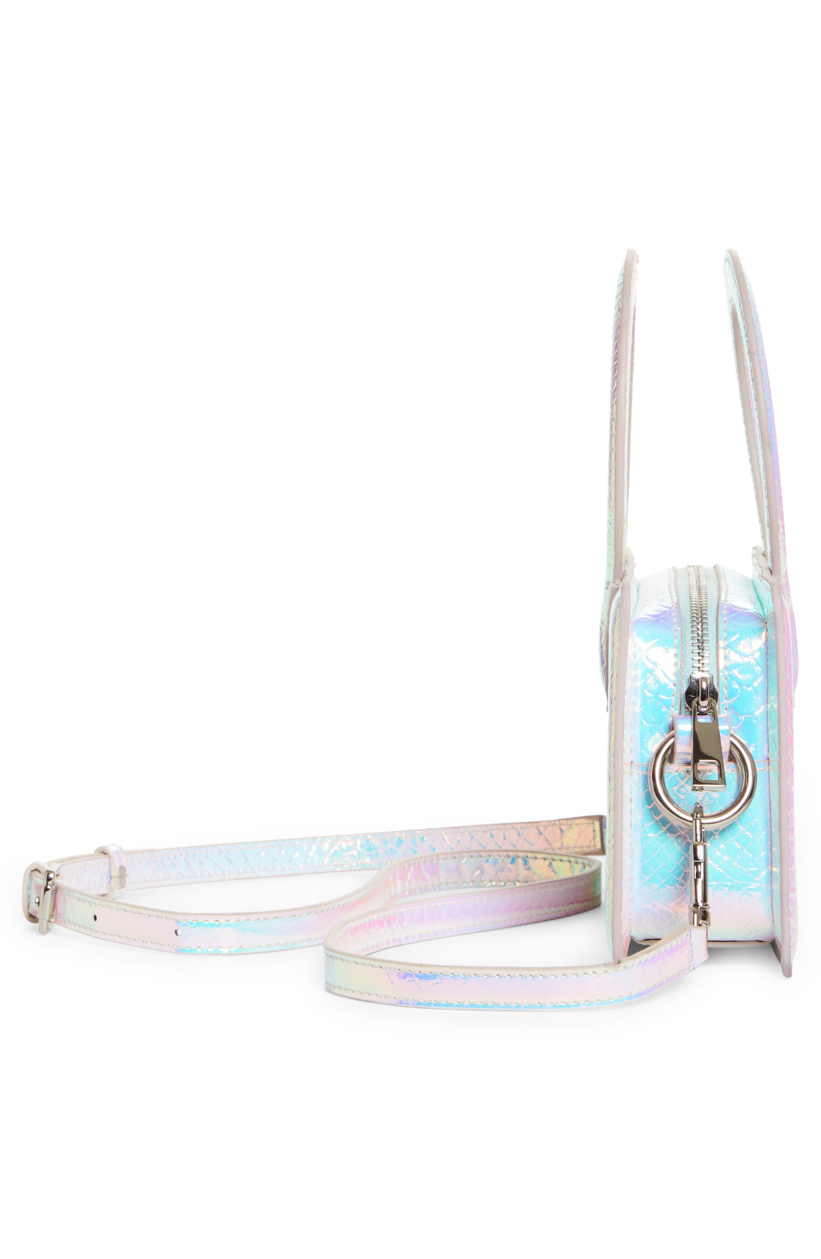 Luar Ana Mini Iridescent Leather Top Handle Bag, Alternate, color, 