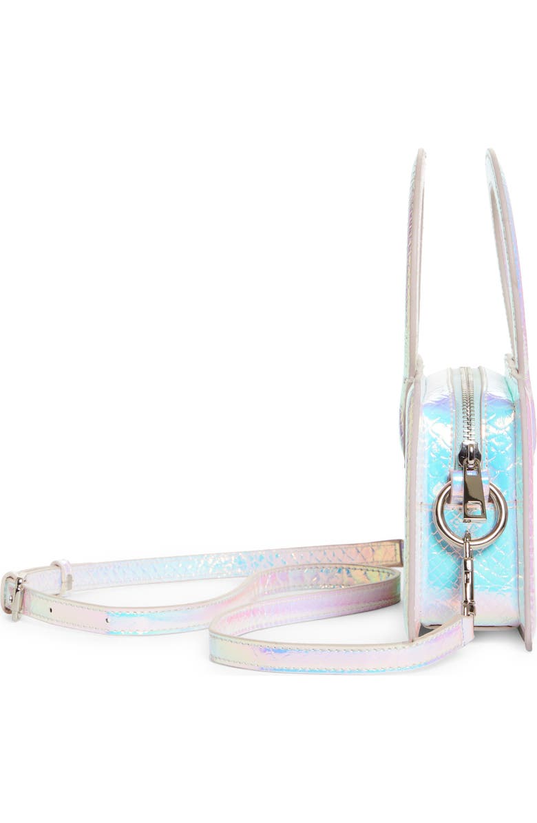 Luar Ana Mini Iridescent Leather Top Handle Bag, Alternate, color,