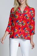 APNY Mixed Stripe Mandarin Collar Button-Up Shirt