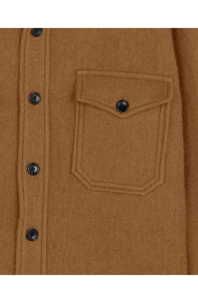 Fortela Kenny Wool Overshirt, Alternate, color, Camel