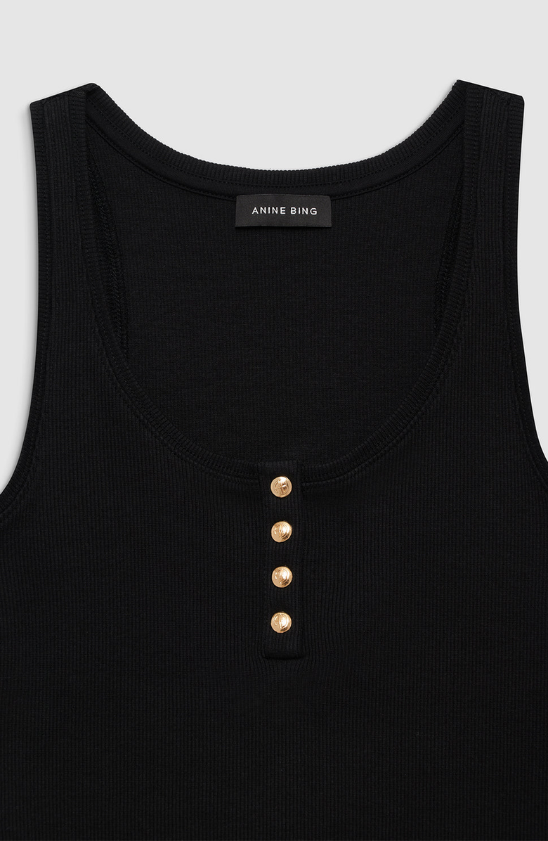 ANINE BING Alessia Tank Top, Alternate, color, Black