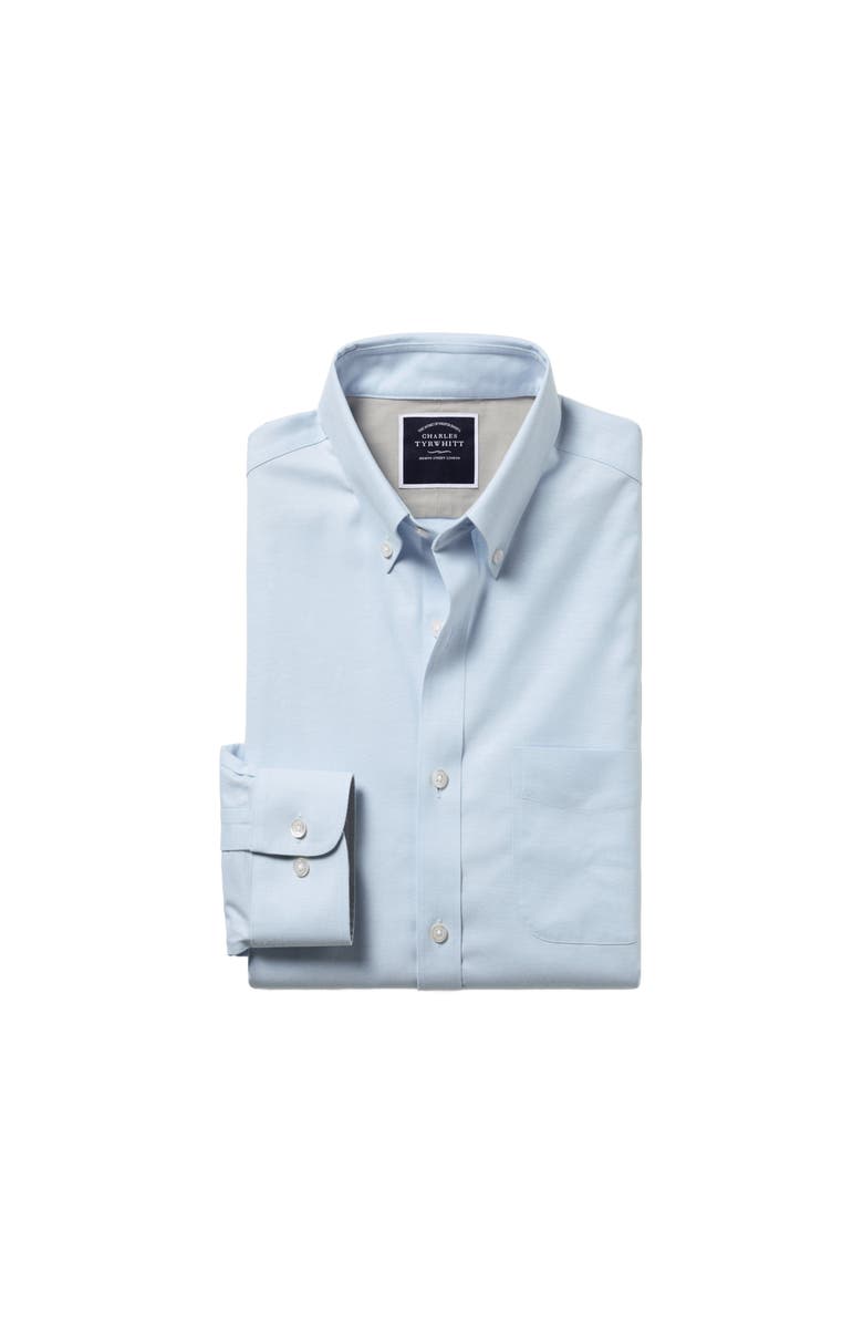 Charles Tyrwhitt Slim Fit Button-Down Collar Non-Iron Stretch Oxford Shirt, Alternate, color, Sky Blue