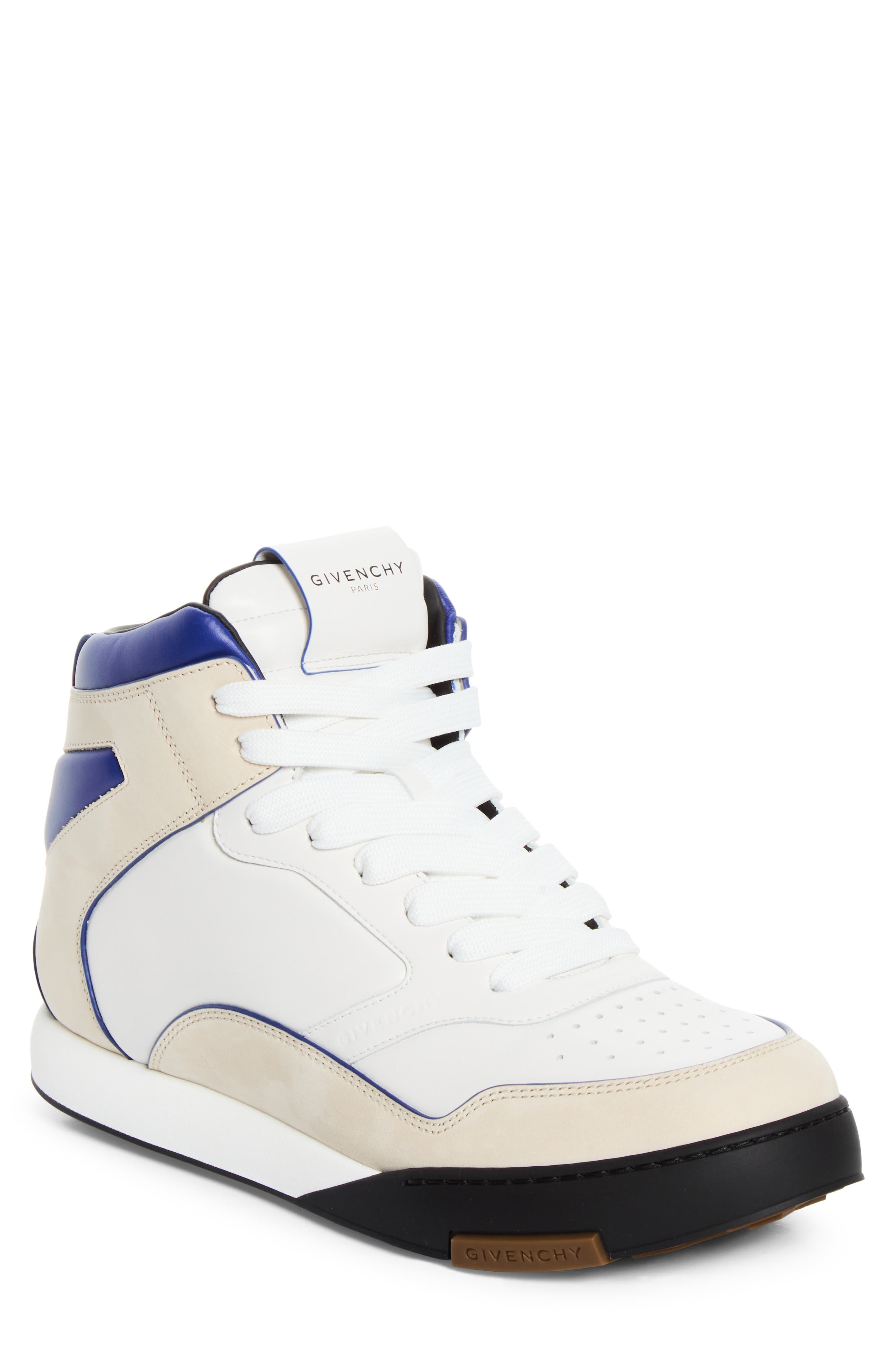 Hard Court Hi Sneaker, Main, color, BLACK/ BLUE/ WHITE