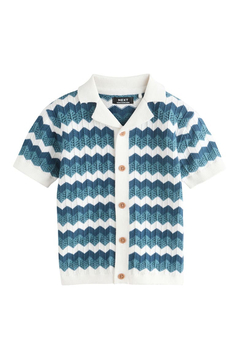 Kids' Zigzag Stripe Shirt, Main, color, BLUE MULTI