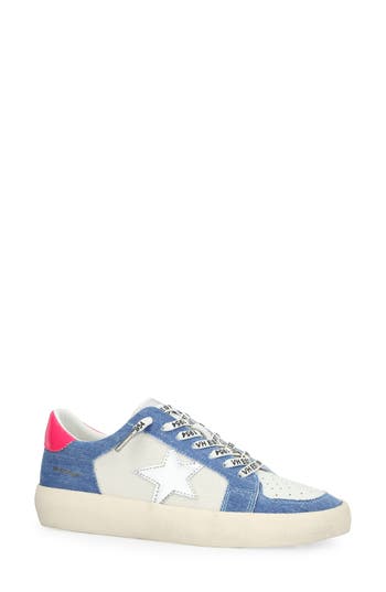 Vintage Havana Reflex Glitter Sneaker In Denim Pink Pop