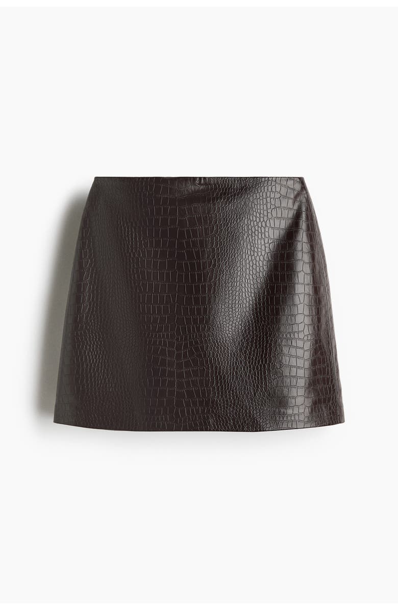 H&M Coated Mini Skirt, Main, color, 