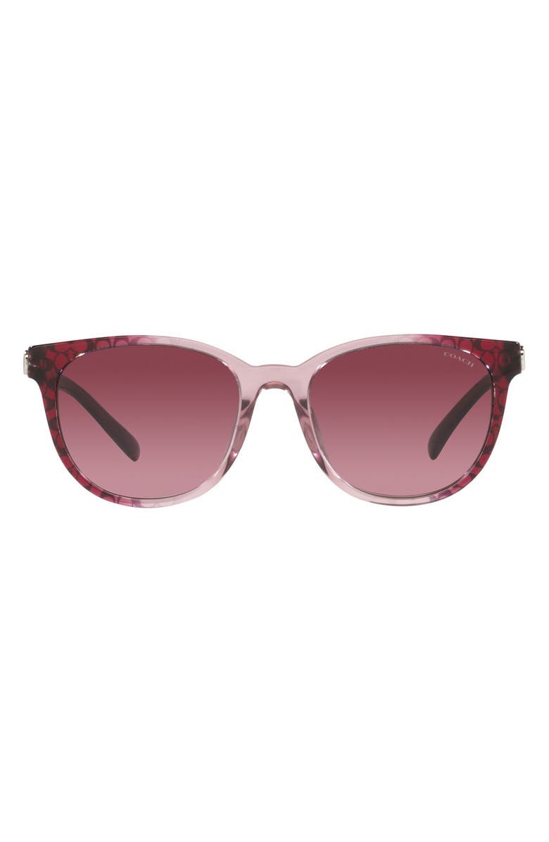 COACH 54mm Gradient Round Sunglasses, Main, color, Violet