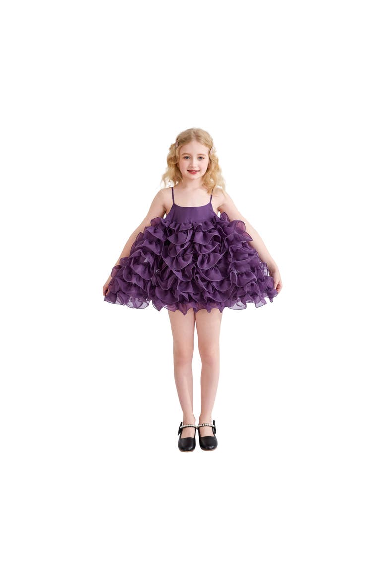 Vionara Ruffle Dress, Main, color, Purple