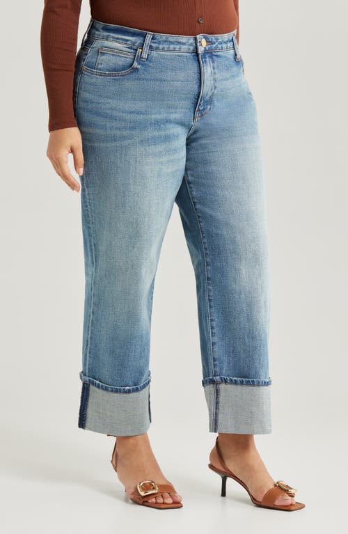 Kut From The Kloth Sienna Cuffed High Waist Wide Leg Jeans In Cuddle