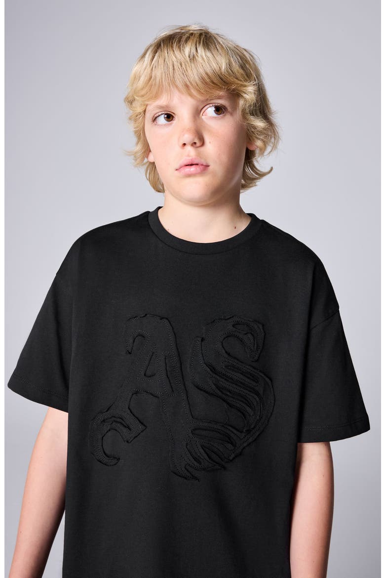 Kids' Underground Patch Stitch T-Shirt, Alternate, color, BLACK