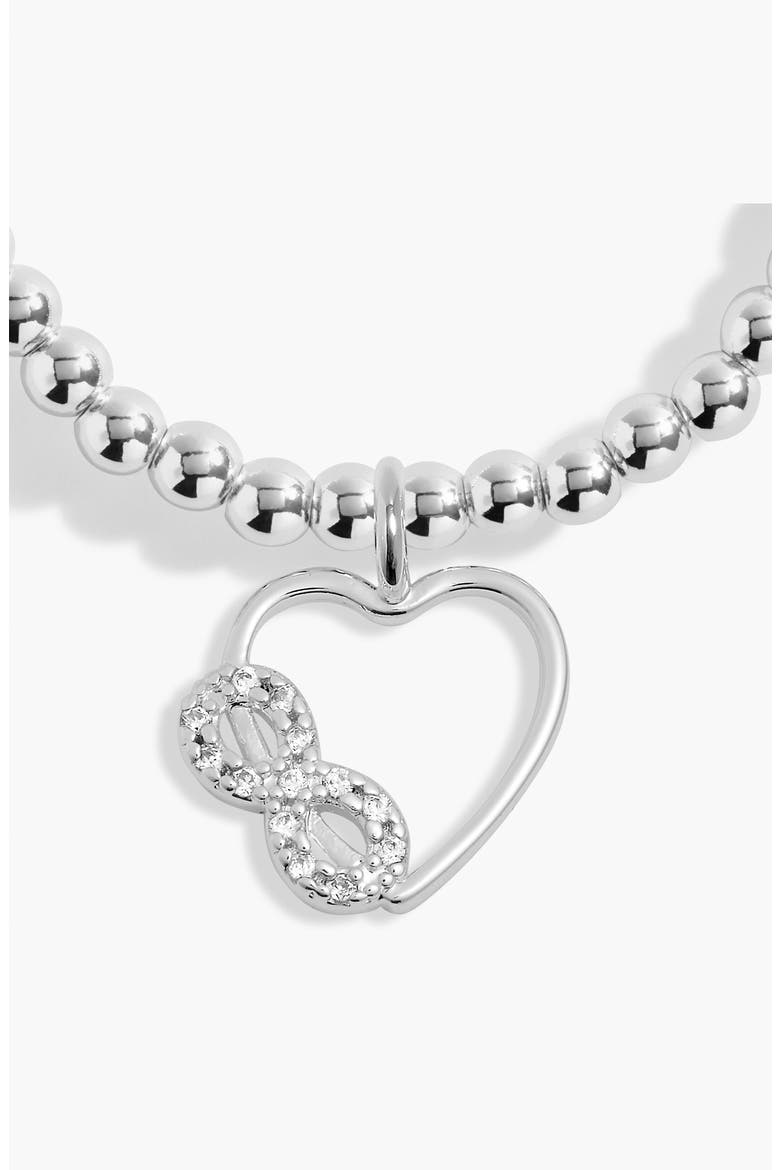 A Little 'Friends Make You Laugh Louder, Smile Brighter And Dream Bigger' Bracelet In Silver Plating, Alternate, color, Metallic Silver