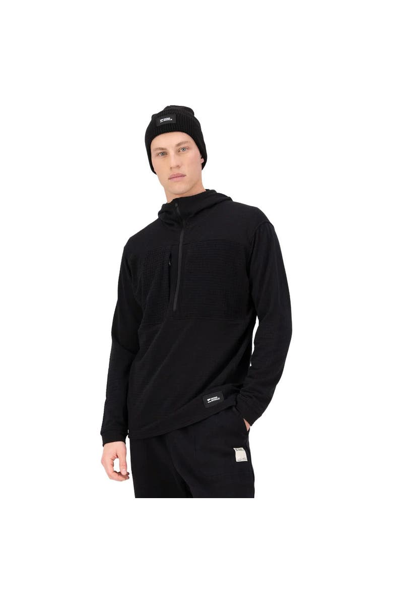 Mons Royale Offgrid Merino Fleece 1/2-Zip Long-Sleeve Top - Men's, Main, color, Black