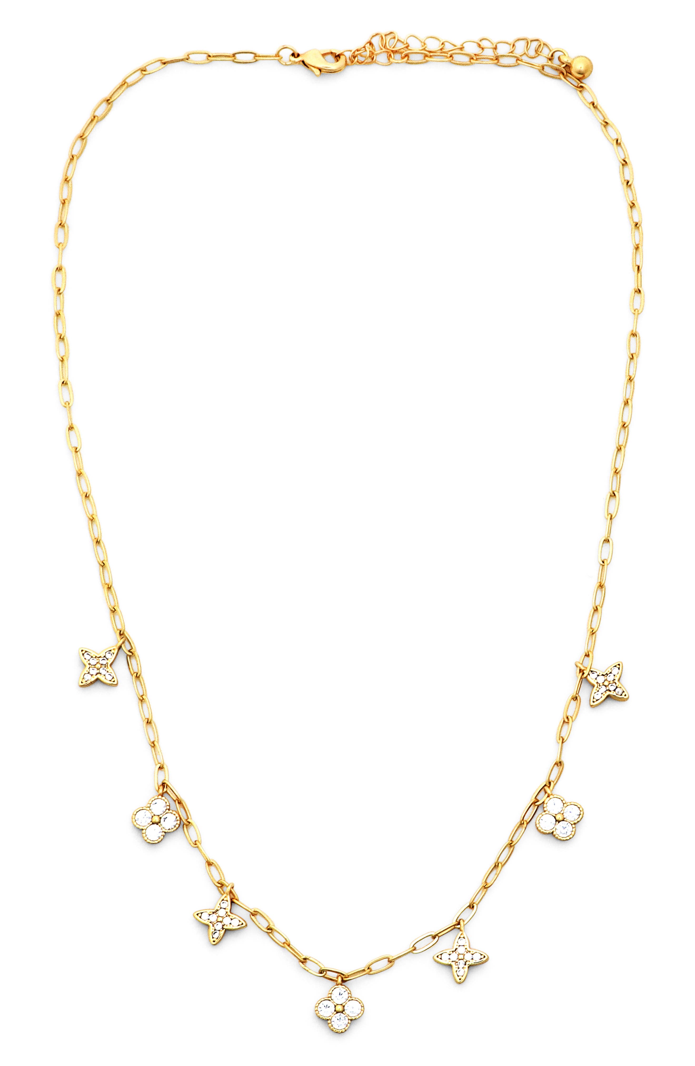 Panacea Seven Clover Station Necklace