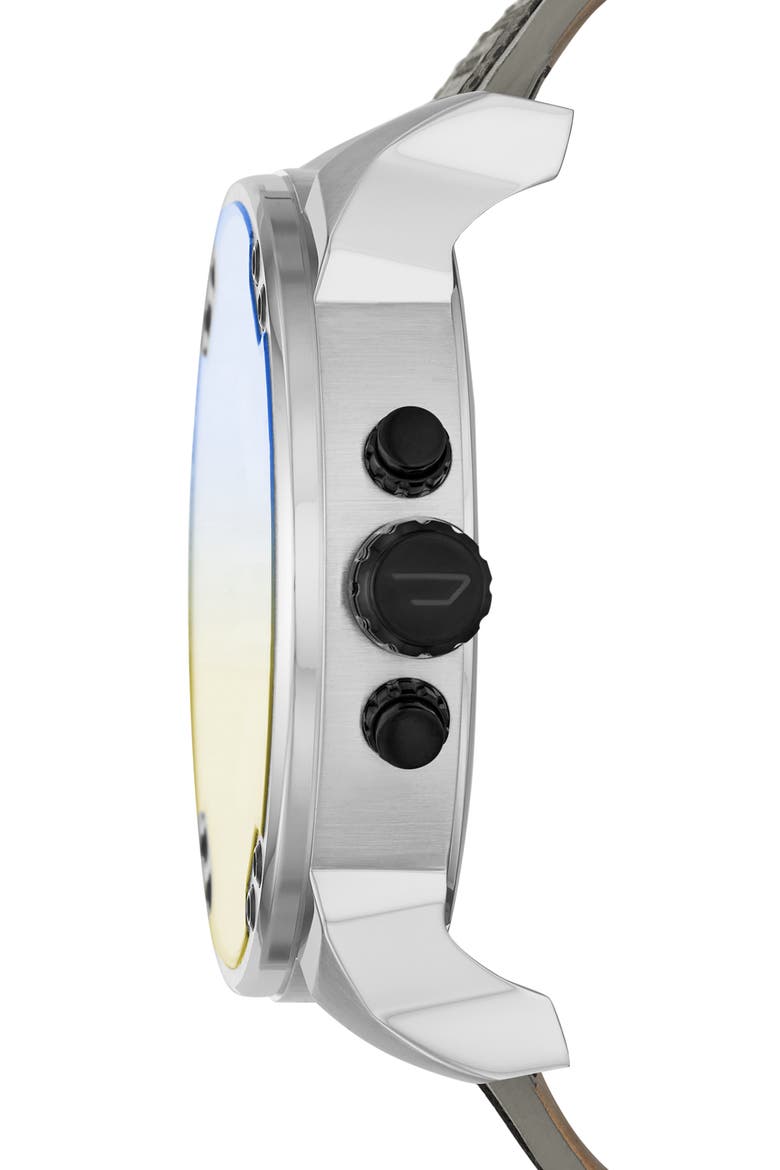 Mr. Daddy 2.0 Chronograph Quartz Nylon Strap Watch, 57mm, Alternate, color, SILVER