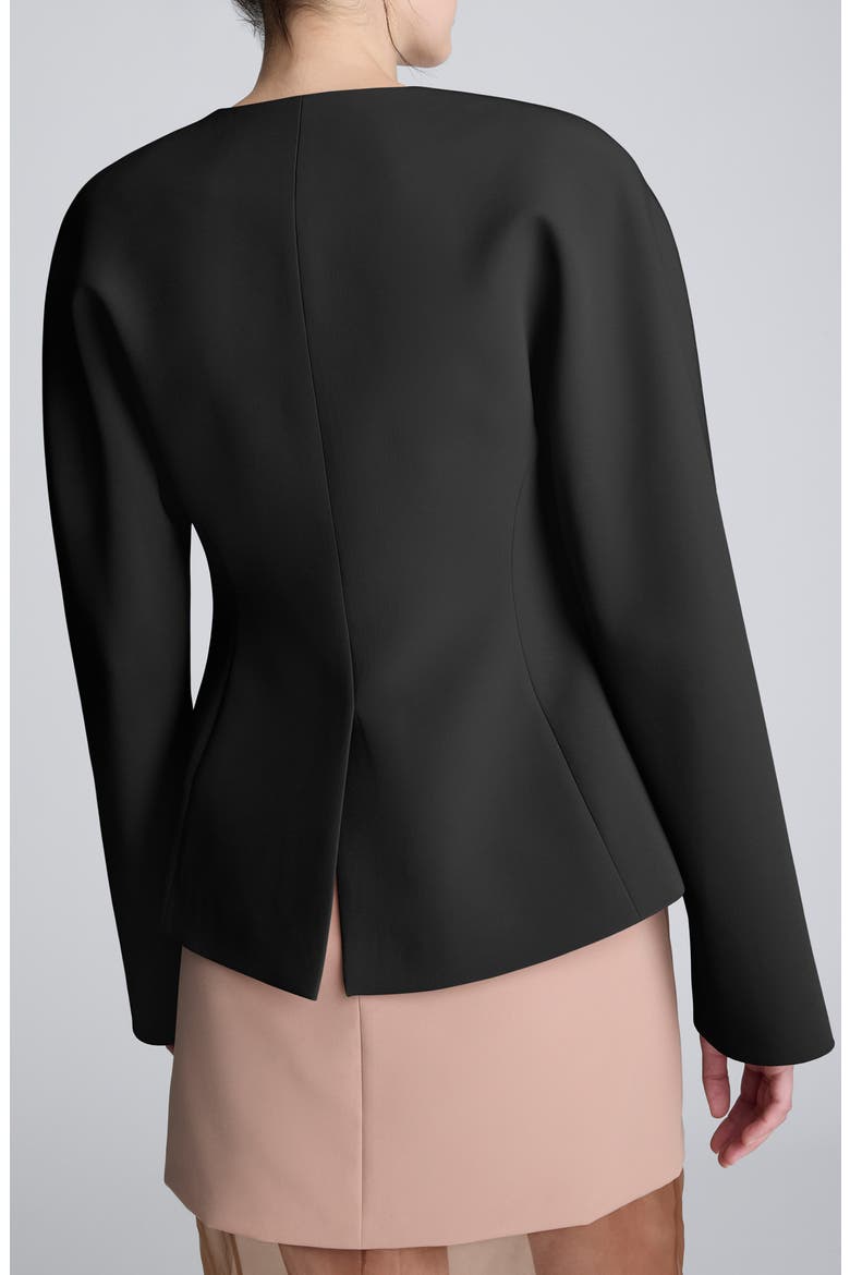 V-Neck Blazer, Alternate, color, BLACK
