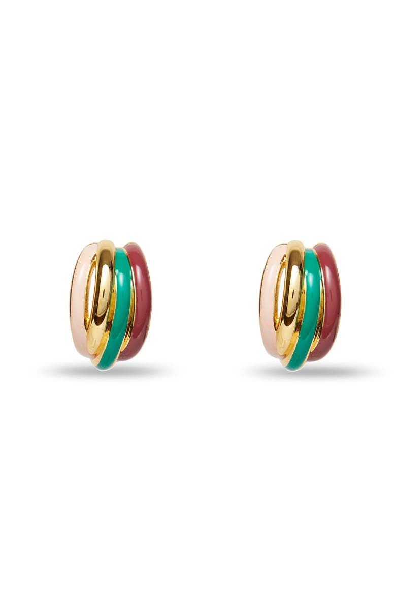 Lele Sadoughi Stacking Hoop Earrings, Main, color, Jade Multi 999