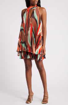 Hutch Carlena Pleated Satin Halter Romper