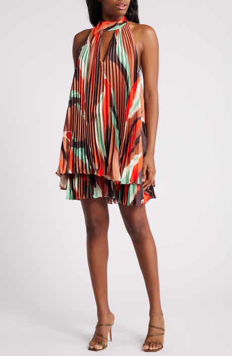 Hutch Carlena Pleated Satin Halter Romper