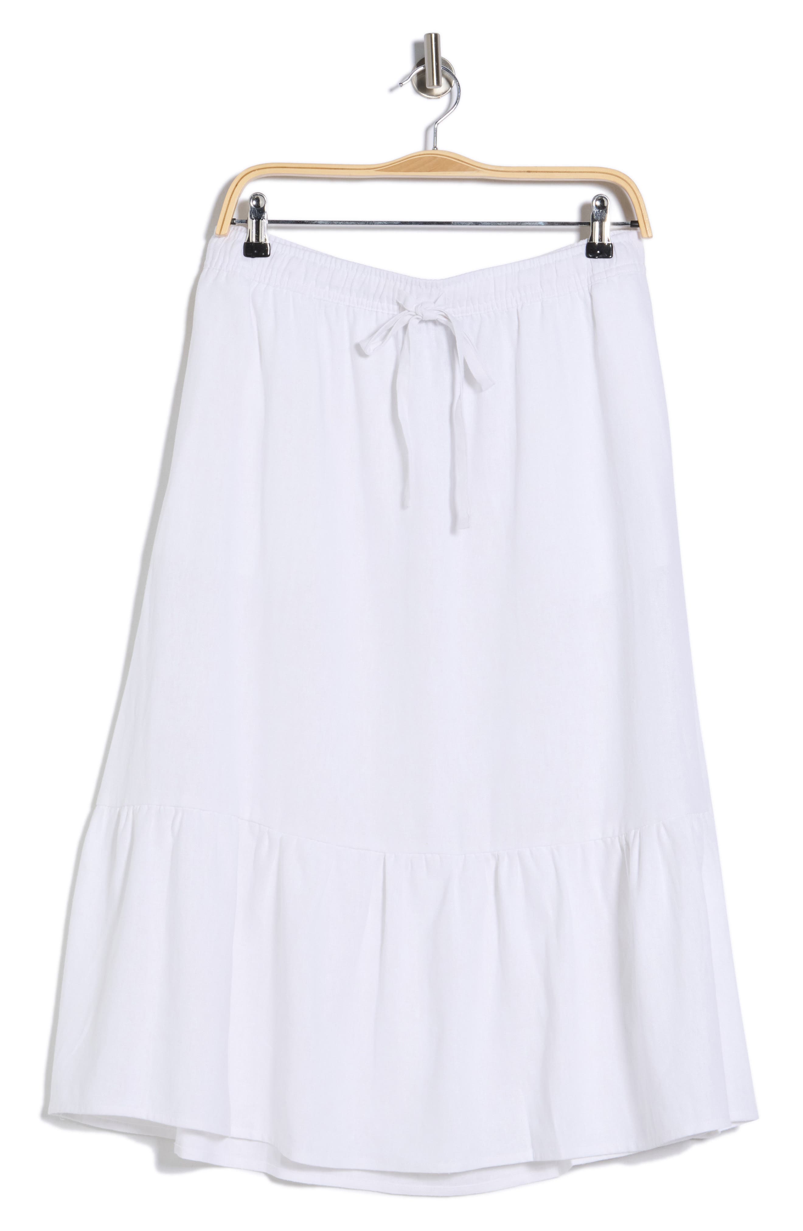 DKNY Linen Blend Midi Skirt