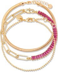 Brook and York Priya Birthstone Tennis Bracelet Set