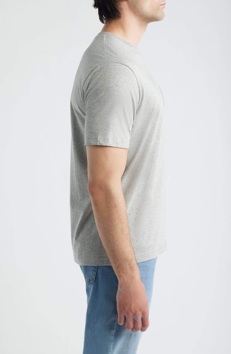 Peter Millar Crown Comfort Cotton Blend Pocket T-Shirt, Alternate, color, Coastal Grey