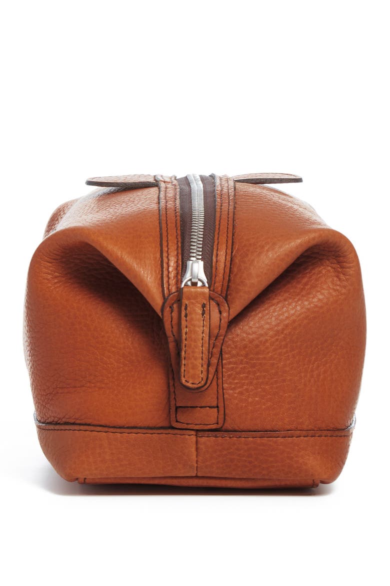 Ryder Leather Dopp Kit, Alternate, color, Pebbled Tan