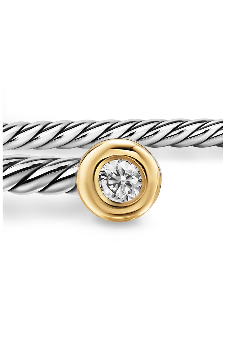 Micro Cable Flex Cuff Bracelet with Diamonds, Alternate, color, SILVER PAVE