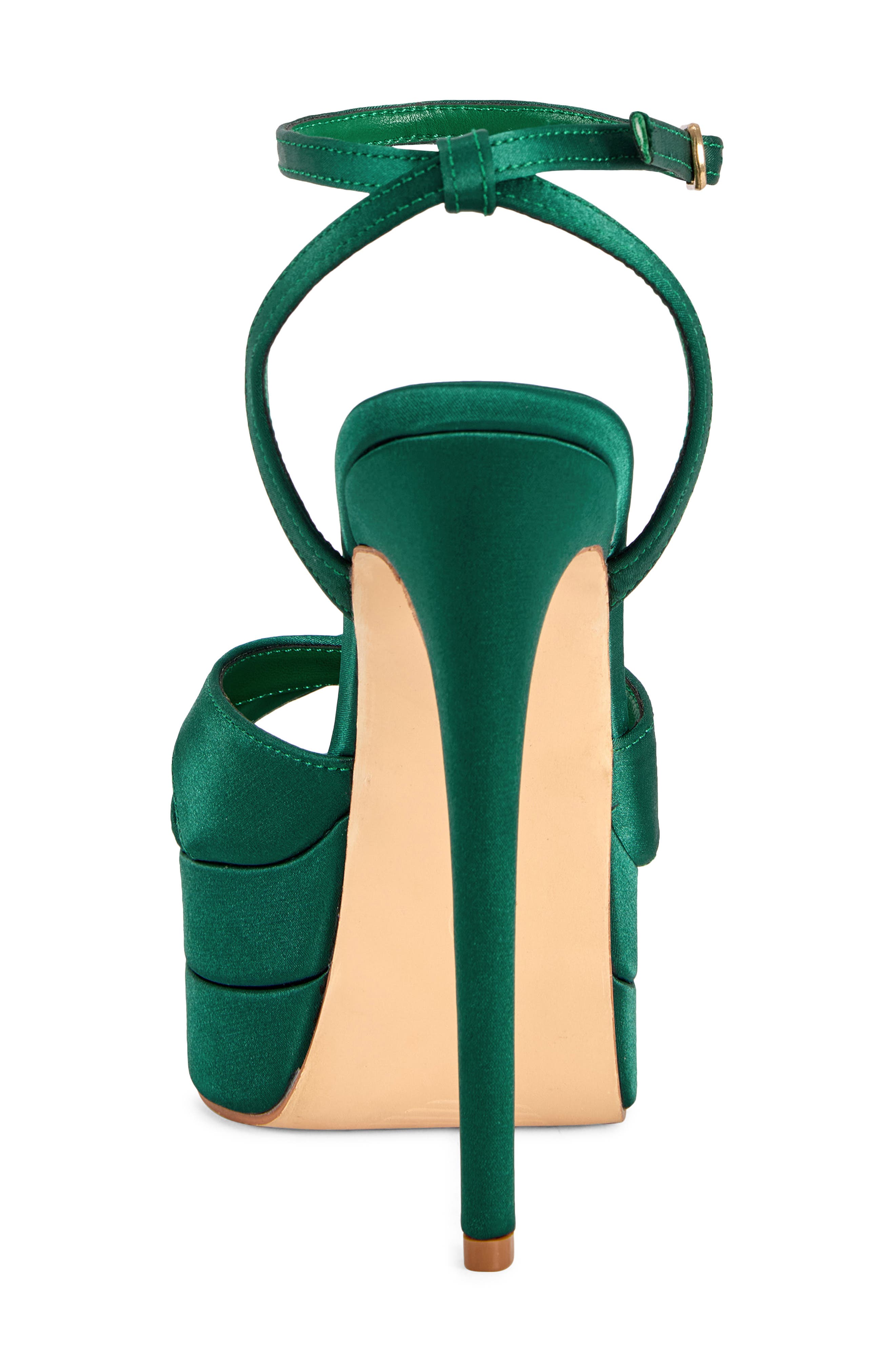 Halladay Ankle Strap Platform Sandal, Alternate, color, EMERALD