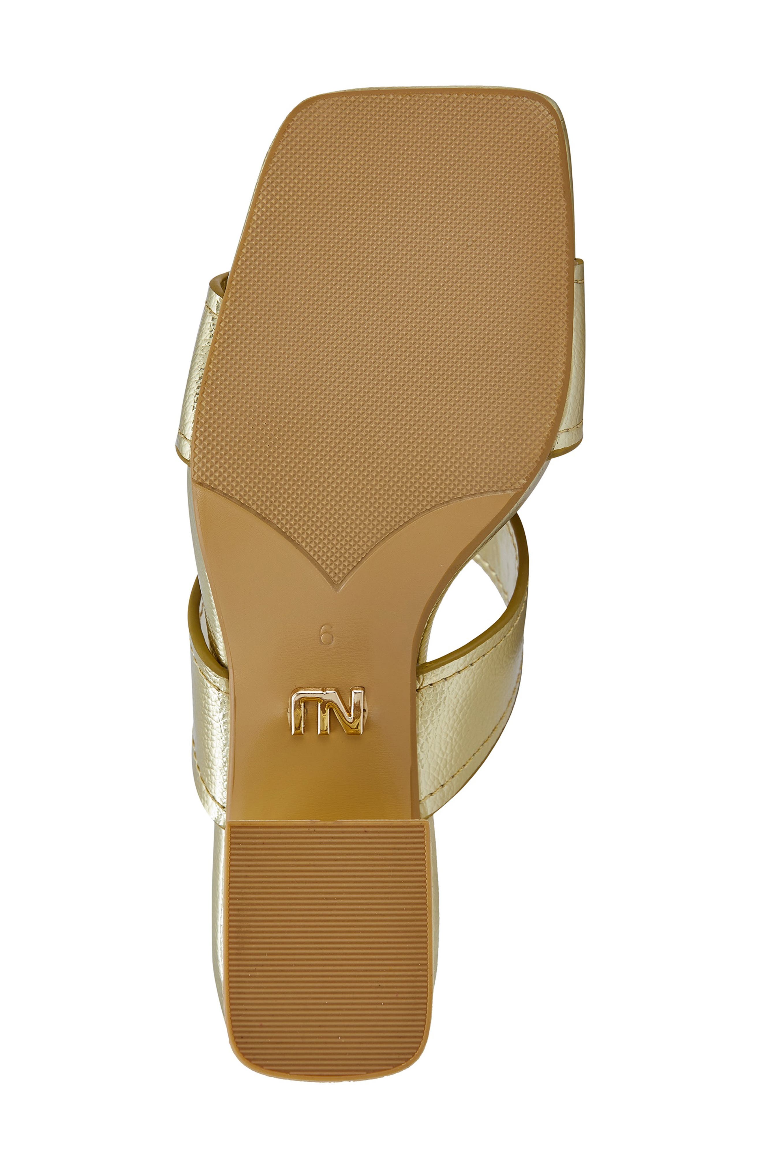 Bright Block Heel Slide Sandal, Alternate, color, GOLD
