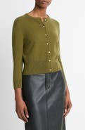 Vince Imitation Pearl Button Wool & Cashmere Blend Cardigan