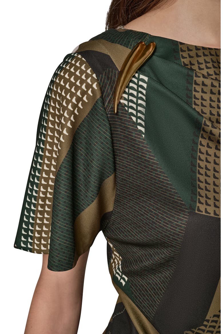 Ruched Boat Neck Jersey Top, Alternate, color, OLV BRINE/
