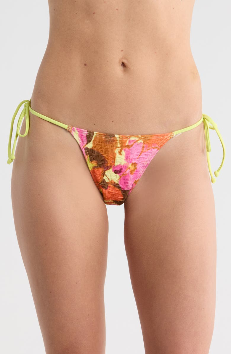 Free People Michelle Side Tie Bikini Bottoms, Main, color, Pink Combo
