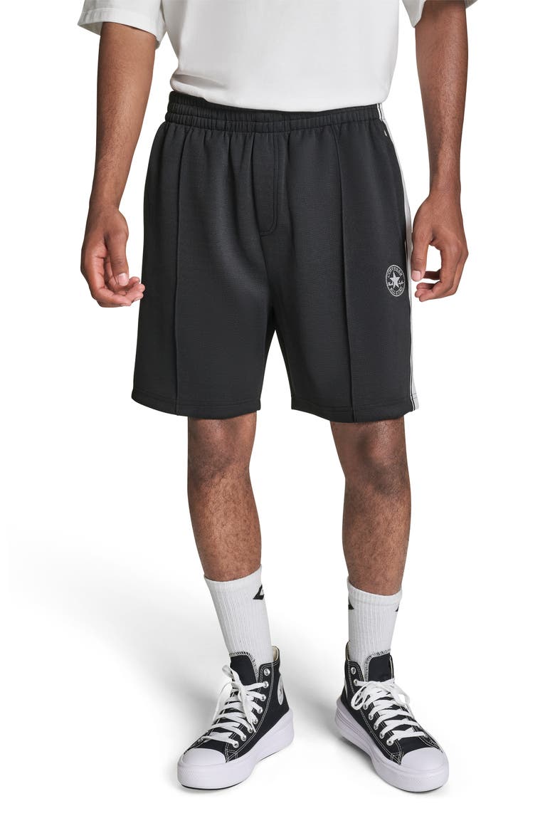 Racing Stripe Shorts, Main, color, CONVERSE BLACK