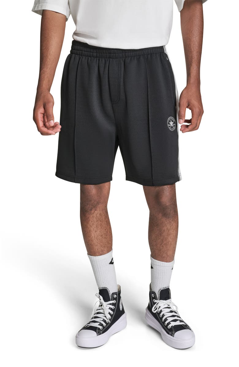 Converse Racing Stripe Shorts, Main, color, Converse Black