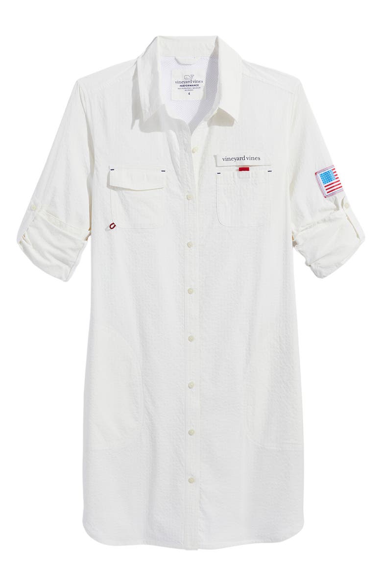 vineyard vines Harbor Cover-Up Shirt, Alternate, color, 