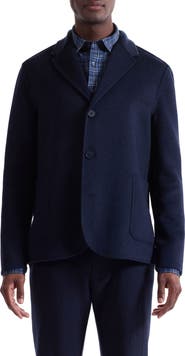Bugatchi Felted Wool Blend Three Button Blazer