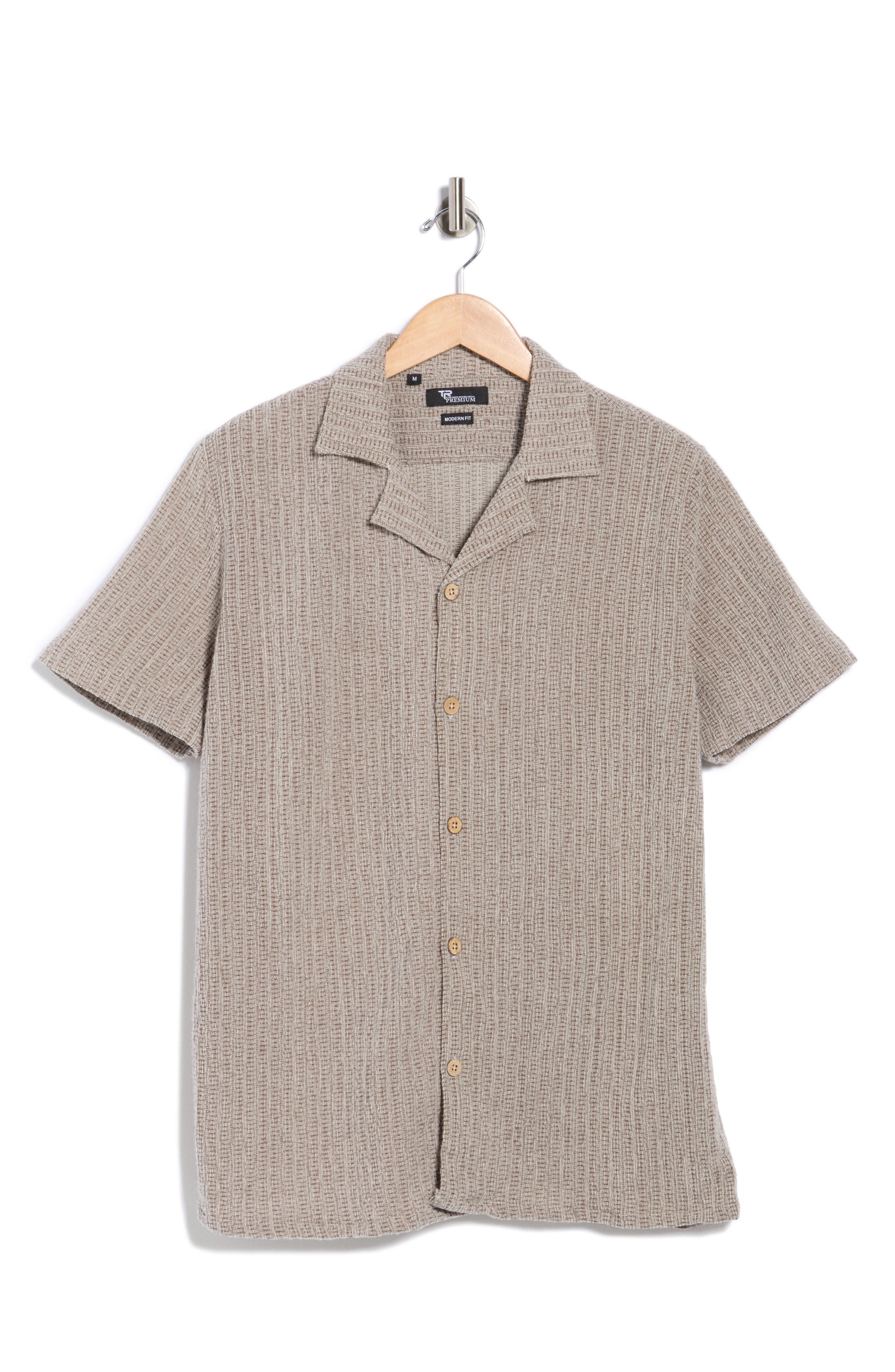 T.R. PREMIUM Textured Camp Shirt