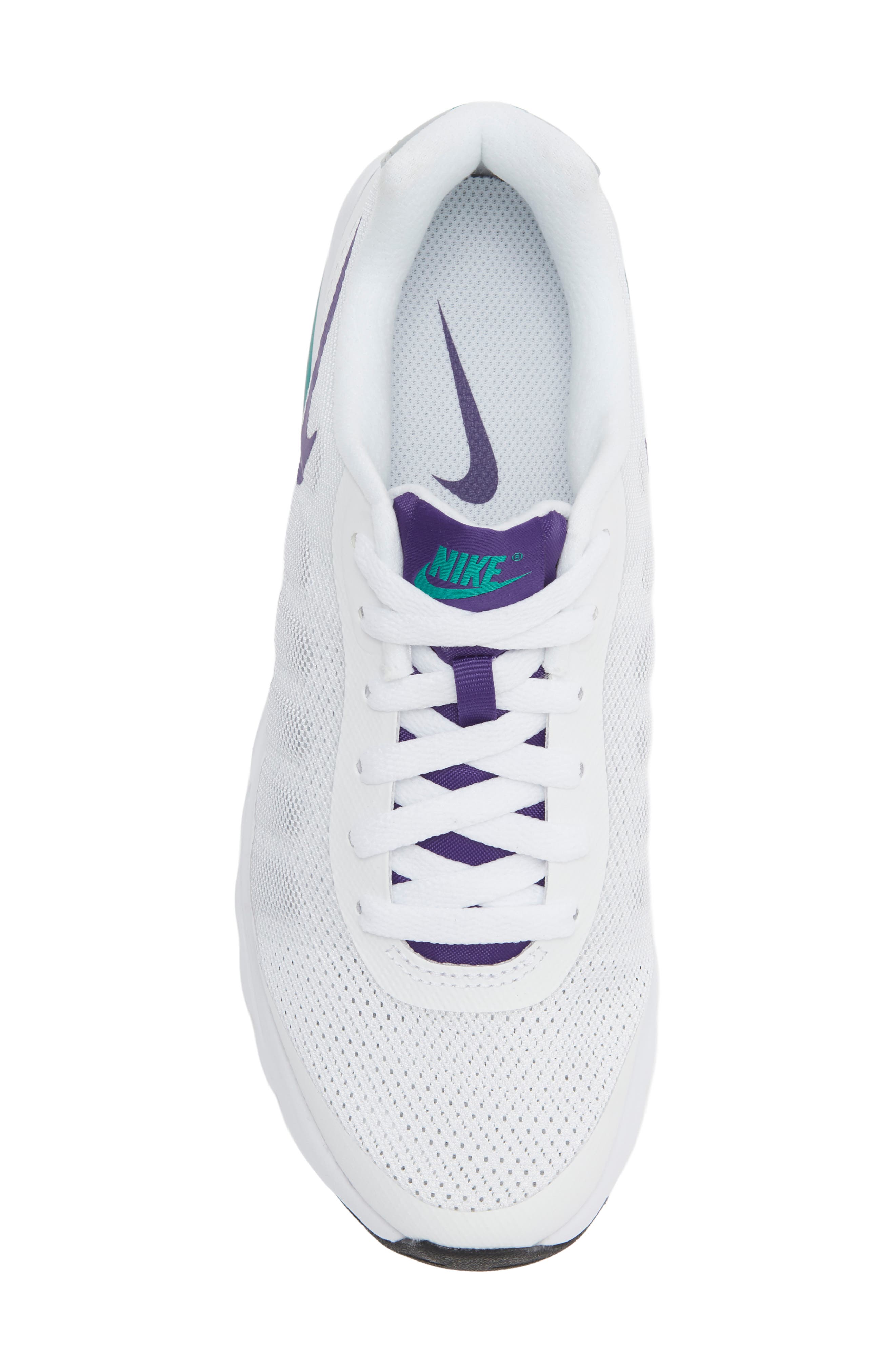 Air Max Invigor Sneaker, Alternate, color, WHITE/ PURPLE/ WOLF GREY