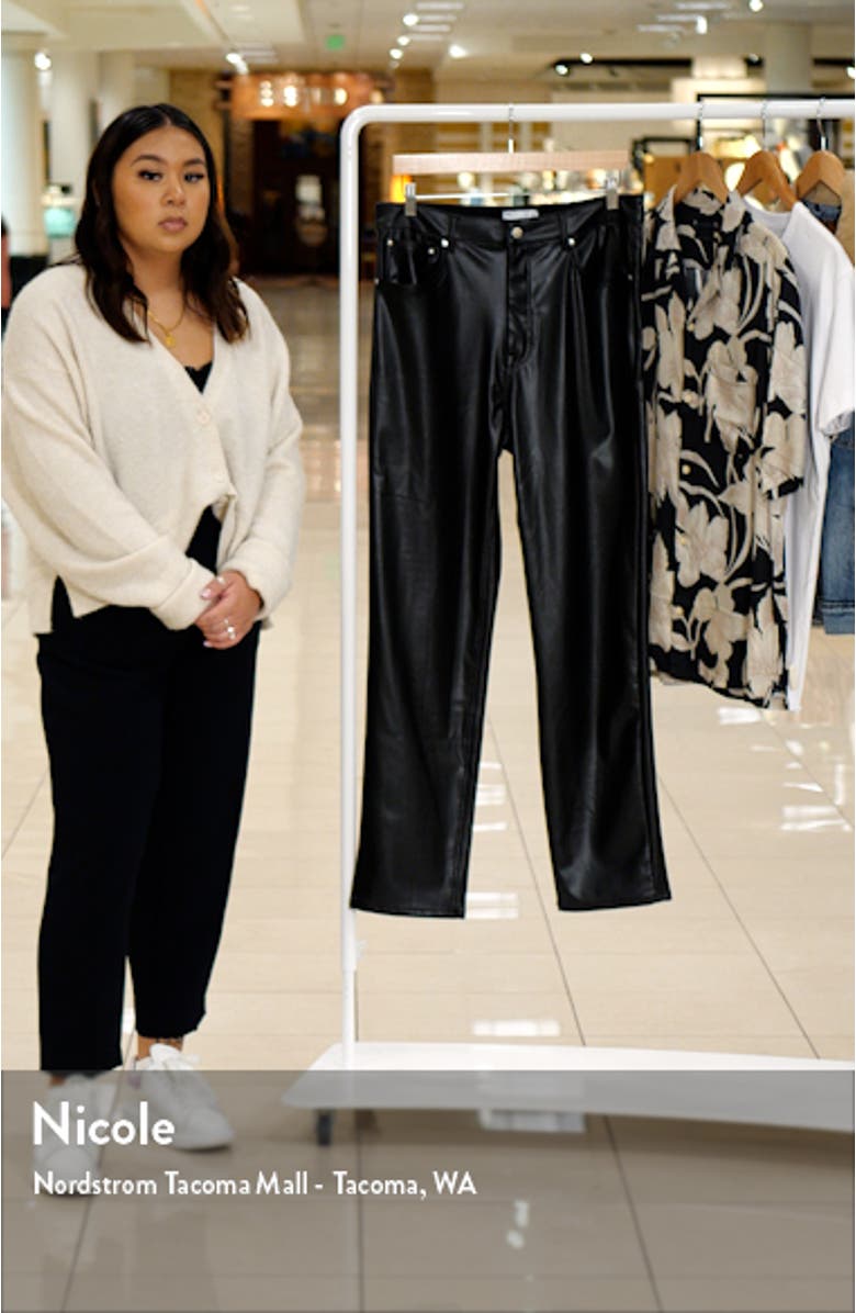 Faux Leather Dad Jeans, sales video thumbnail