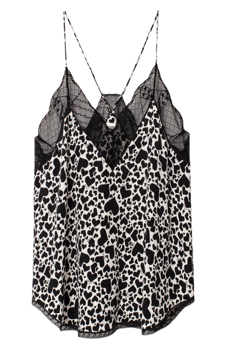 Zadig & Voltaire Christy Silk & Lace Camisole, Alternate, color,