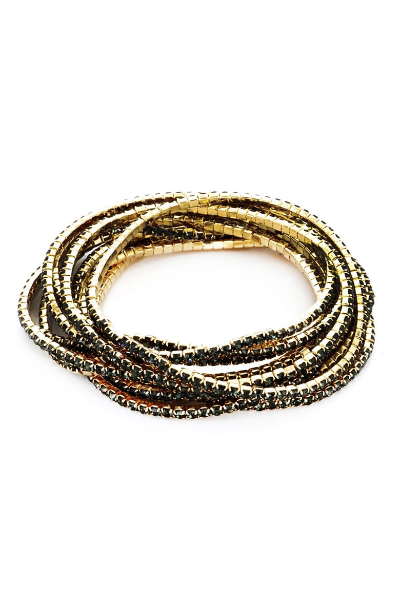 Panacea Set of 10 Crystal Bracelets, Main, color,