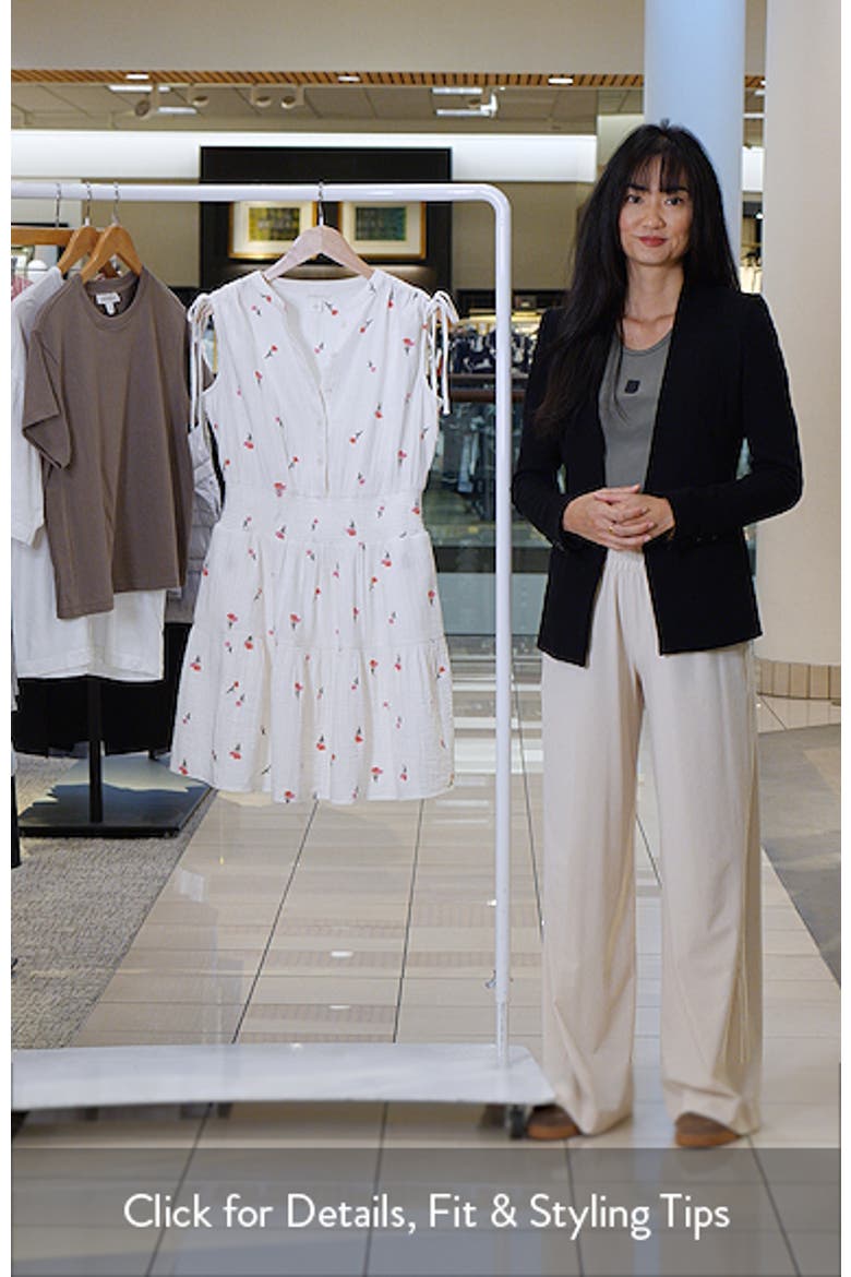 Floral Embroidered Sleeveless Cotton Gauze Dress video