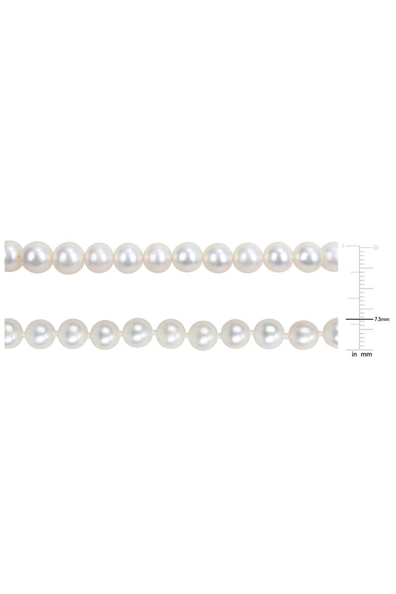 7-7.5mm Cultured Freshwater Pearl Necklace & Bracelet Set, Alternate, color, WHITE