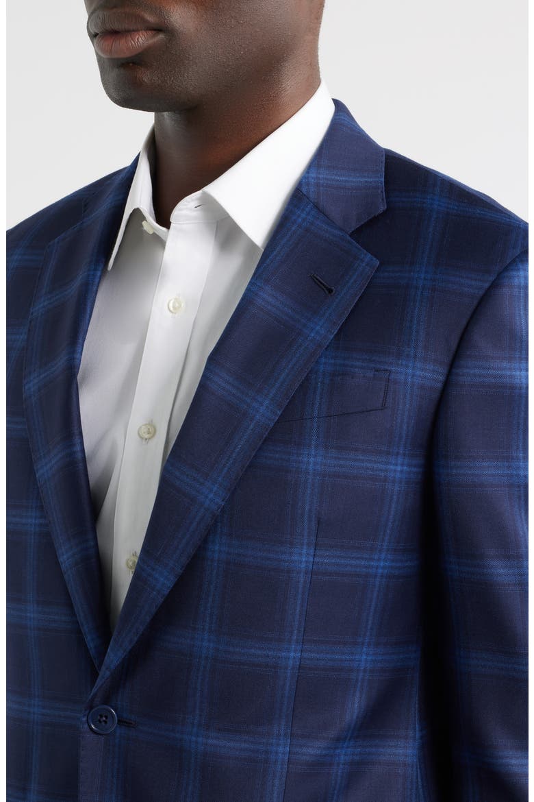 Navy Windowpane Check Virgin Wool Sport Coat, Alternate, color, NAVY