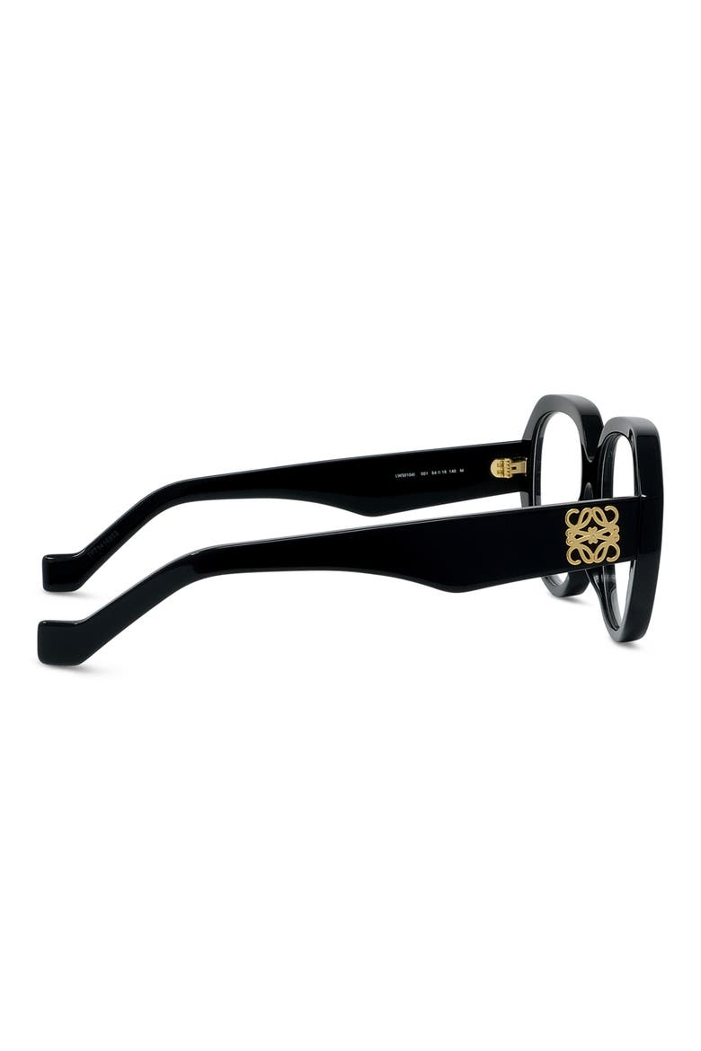 Anagram 54mm Geometric Optical Glasses, Alternate, color, SHINY BLACK