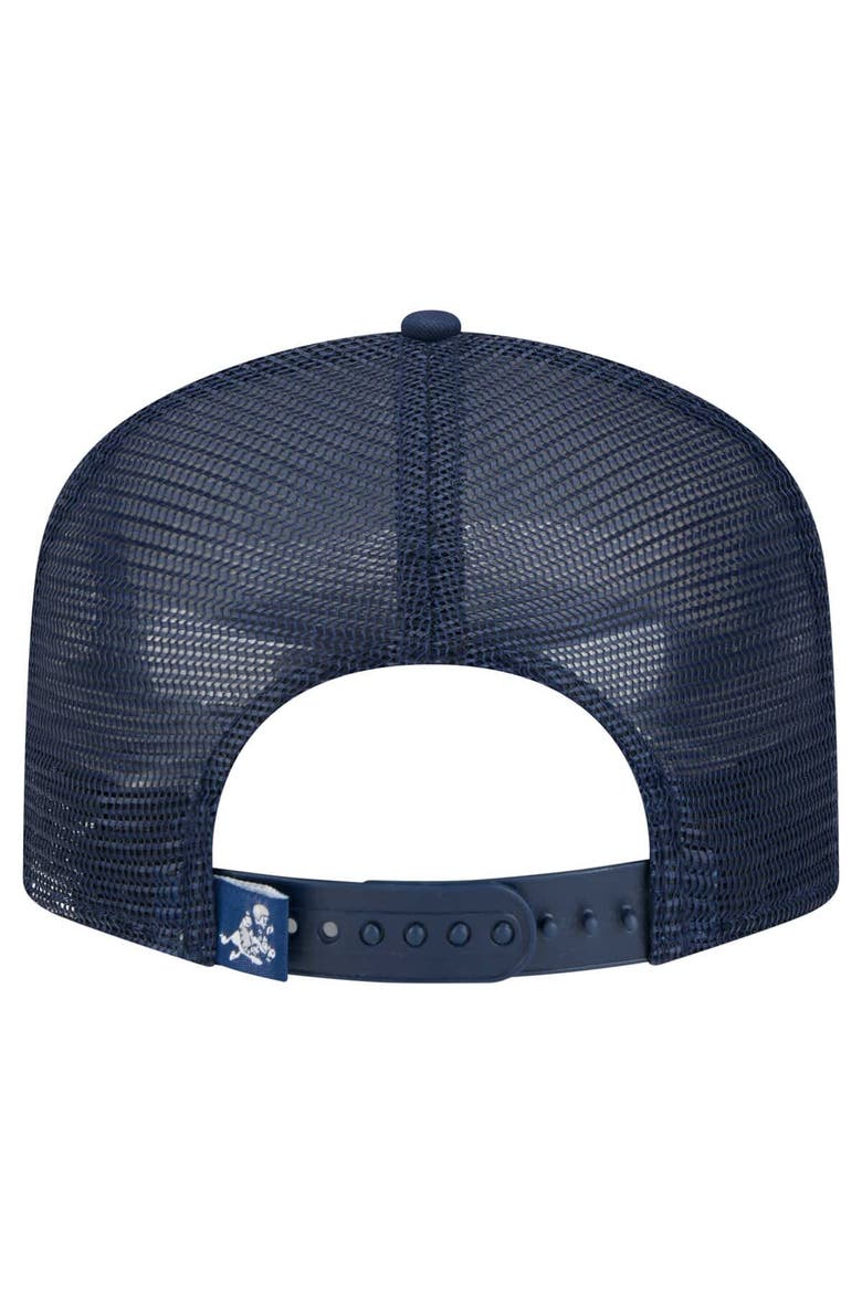 Men's New Era White/Navy Dallas Cowboys Distressed 9FIFTY A-Frame Snapback Hat, Alternate, color, White