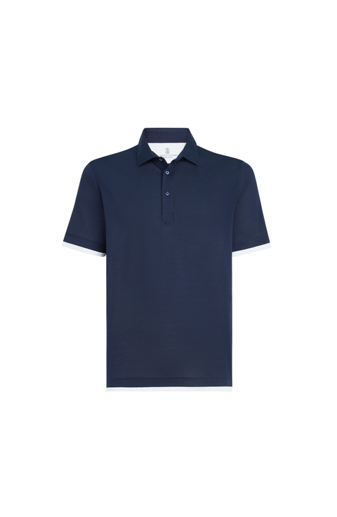 Polo with shirt collar